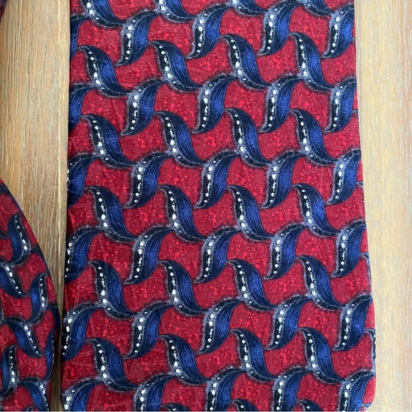 Men's Red and Blue J.Z. Richards Nordstrom Silk Patterned Tie - Picture 3 of 6